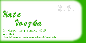 mate voszka business card